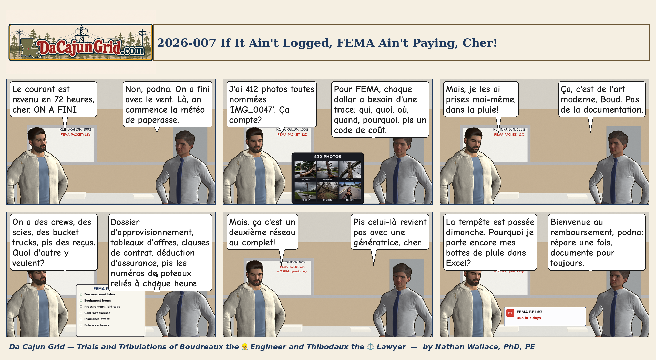 Episode 2026-007 — If It Ain't Logged, FEMA Ain't Paying, Cher! (Cajun French)