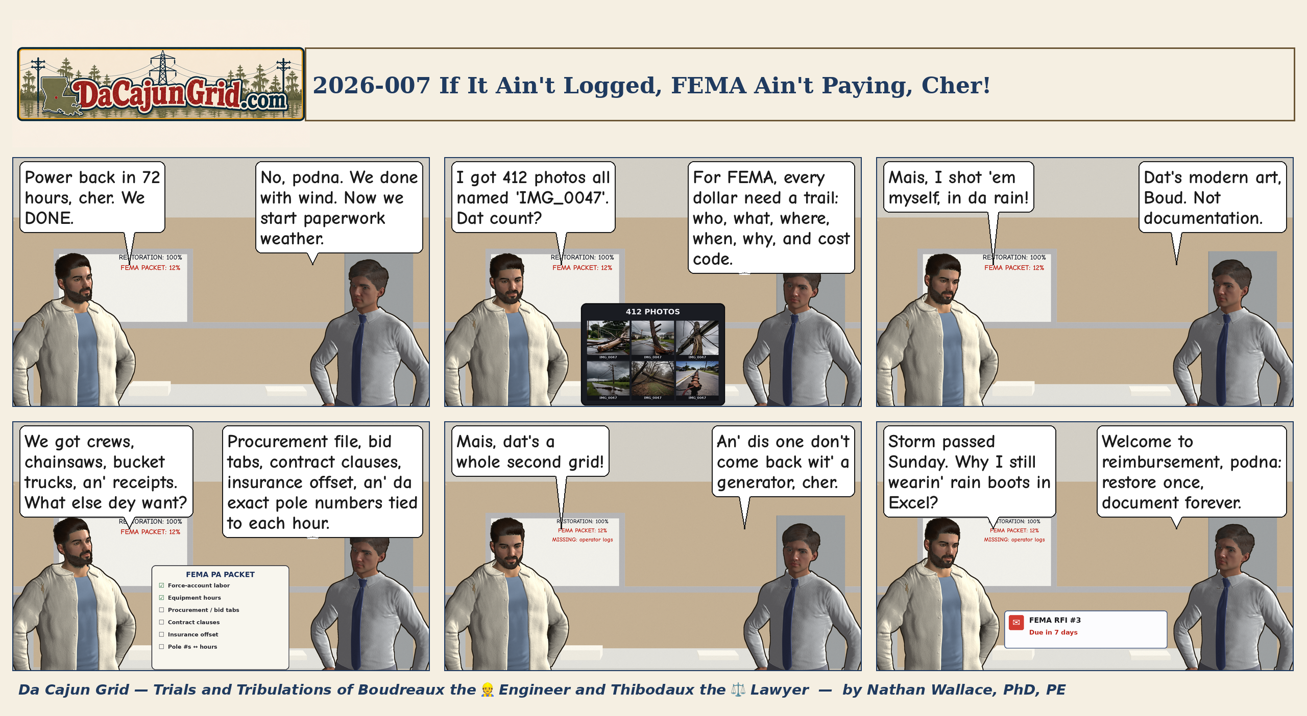 Episode 2026-007 — If It Ain't Logged, FEMA Ain't Paying, Cher! (English)
